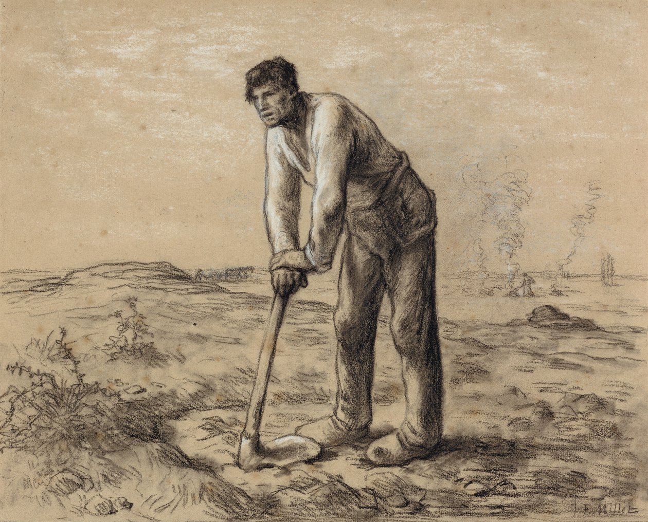 मैन विथ ए हो, c.1860-62 द्वारा जीन फ्रेंकोइस बाजरा