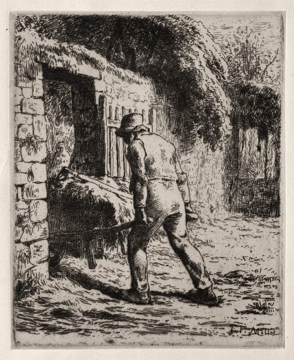 1855-1856, खाद ढेर से किसान वापसी। द्वारा जीन फ्रेंकोइस बाजरा