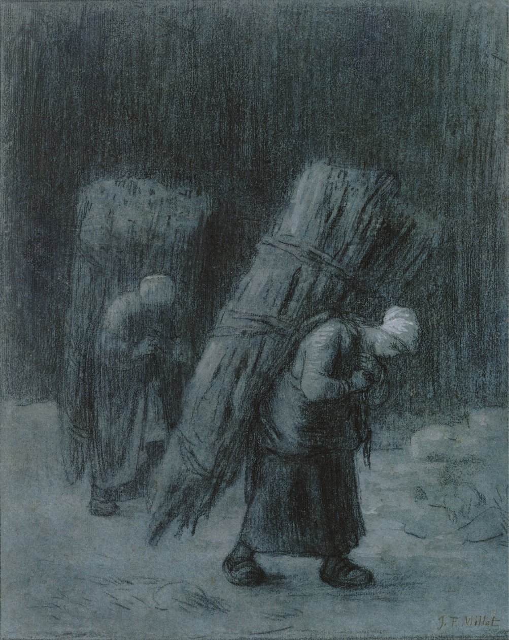 टहनियाँ ले जाने वाली महिलाएँ, c.1858 द्वारा जीन फ्रेंकोइस बाजरा