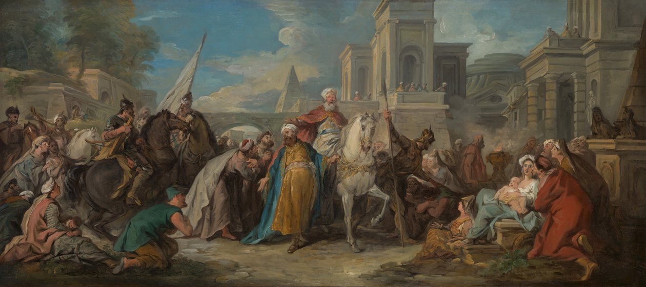मोर्दकै की विजय, ca. 1736। द्वारा जीन फ्रेंकोइस डे ट्रॉय