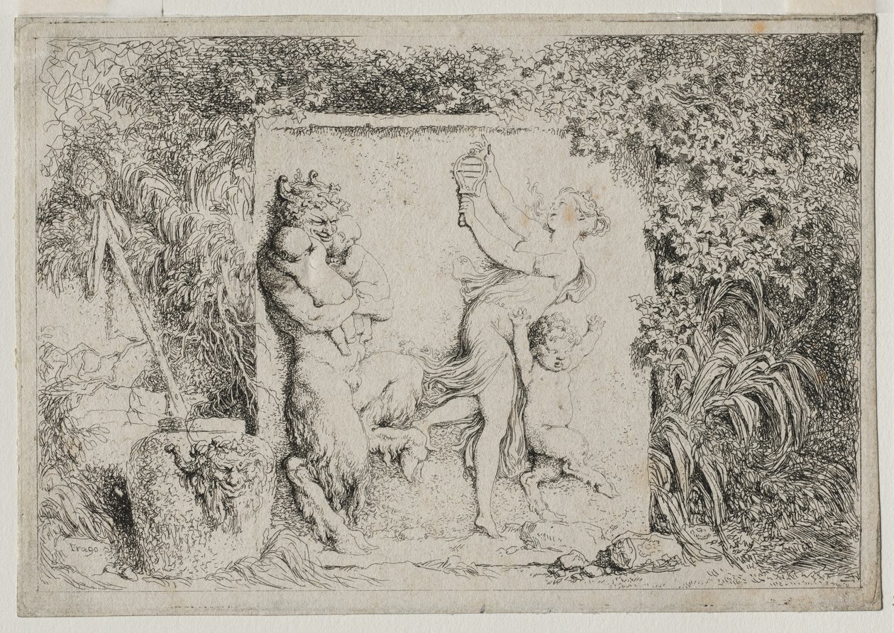Bacchanales: द सैटियर्स डांस, 1763। द्वारा जीन ऑनर फ्रैगनार्ड