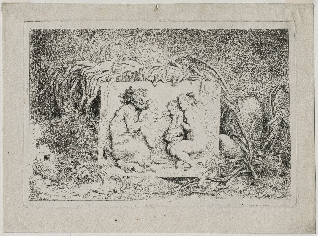 Bacchanales: द सैटियर्स फैमिली, 1763। द्वारा जीन ऑनर फ्रैगनार्ड