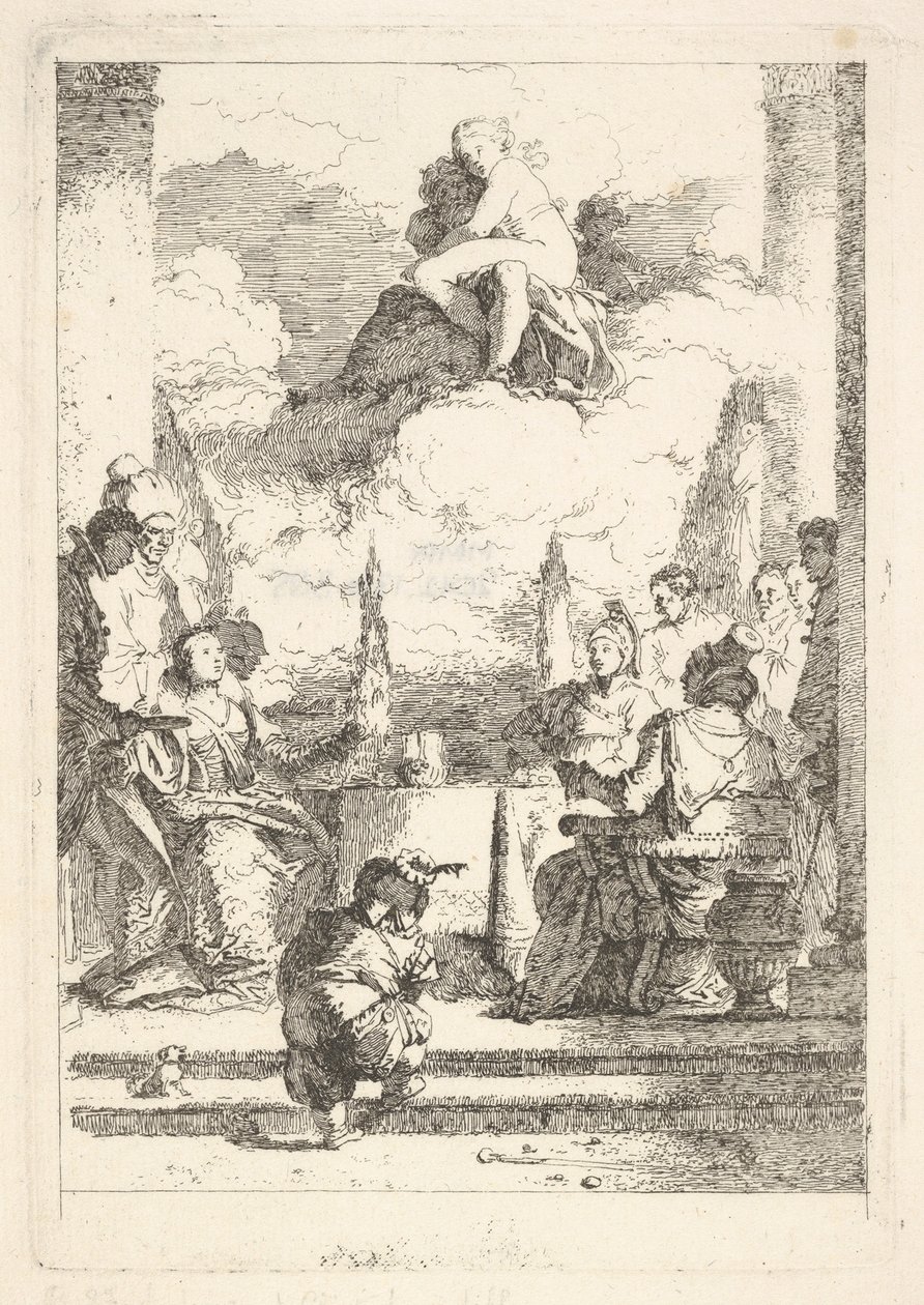 एंथोनी और क्लियोपेट्रा का भोज, सीए। 1764. द्वारा जीन ऑनर फ्रैगनार्ड