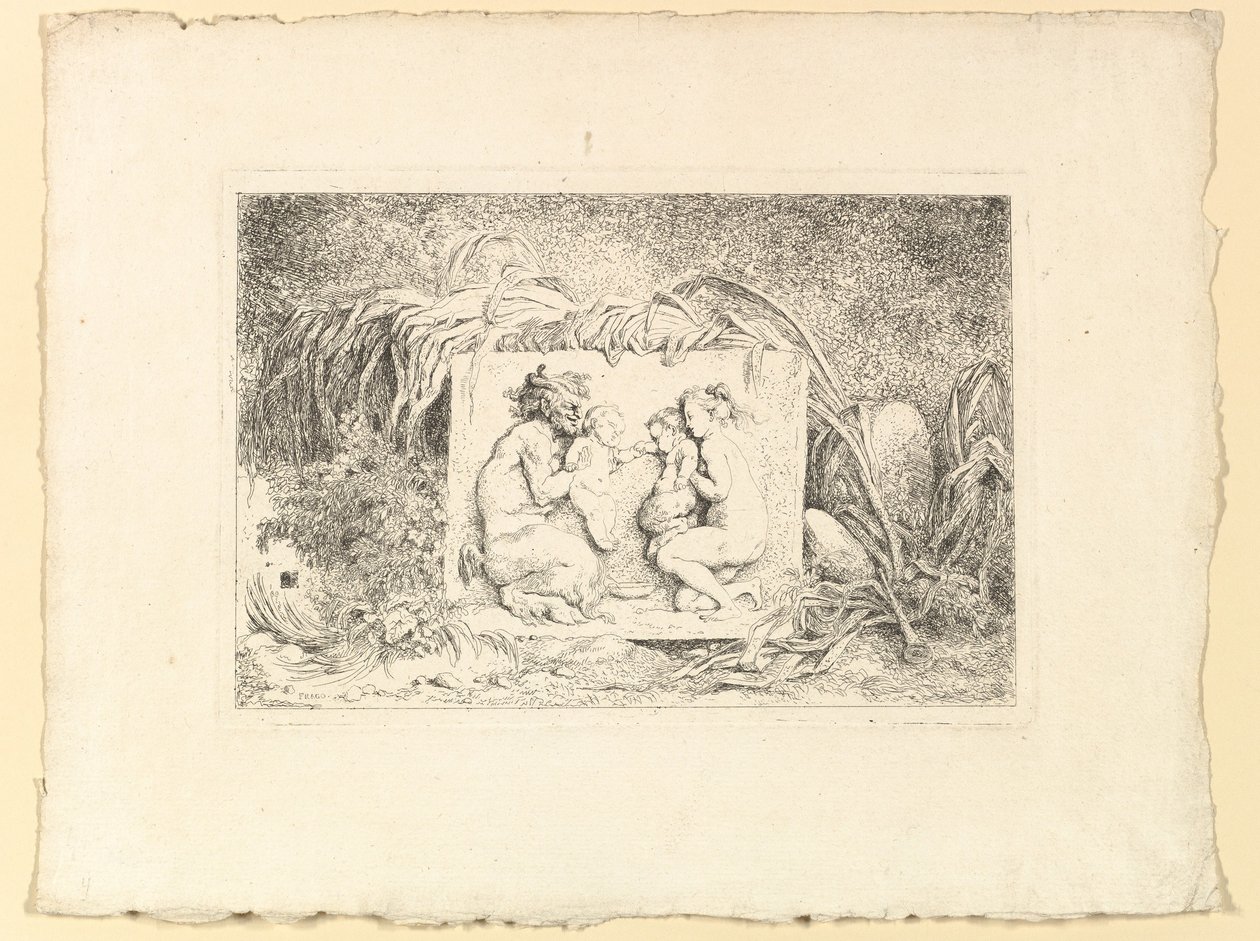 द सैटियर्स फैमिली, 1763। द्वारा जीन ऑनर फ्रैगनार्ड