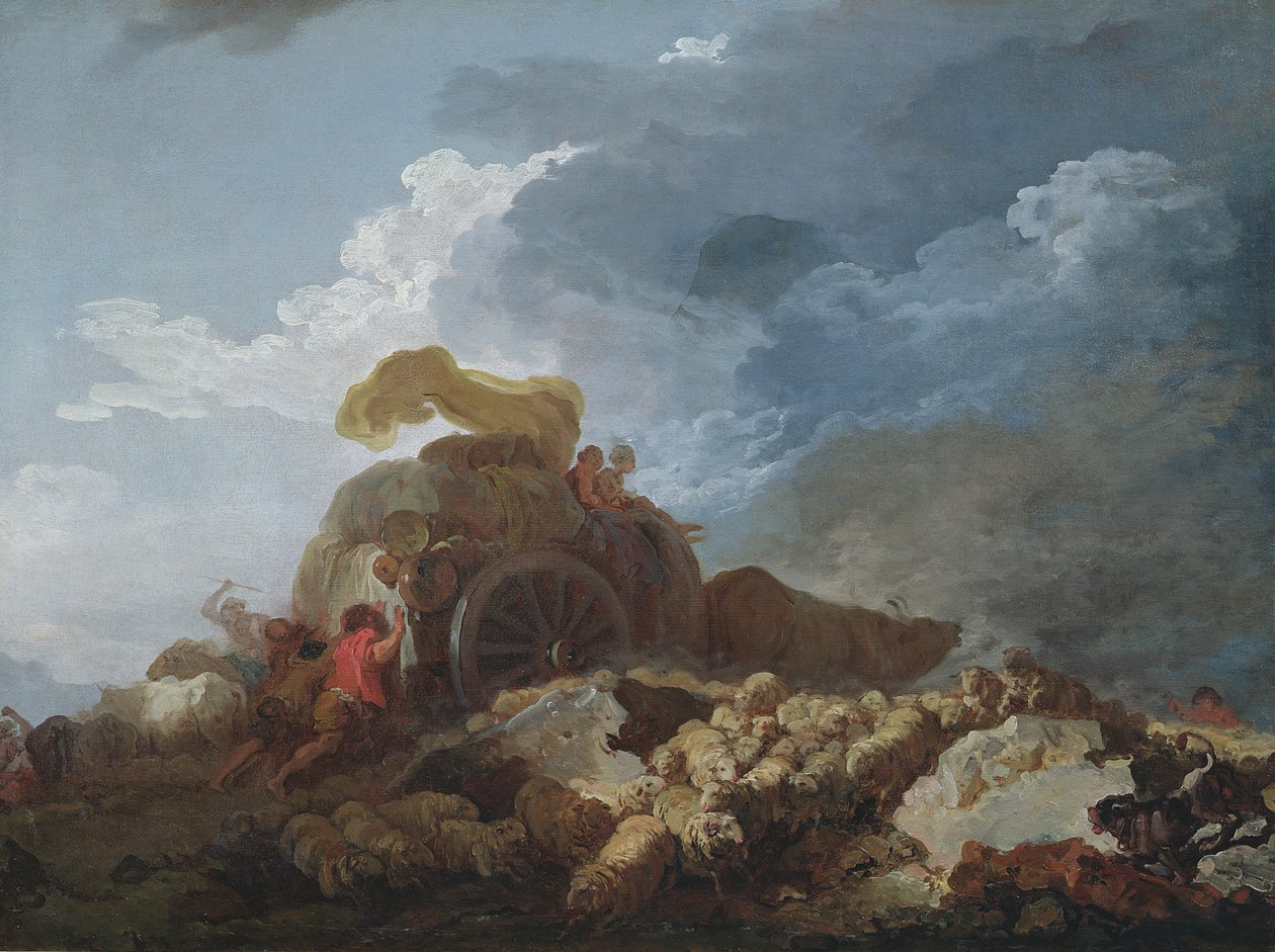 द स्टॉर्म, c.1759 द्वारा जीन ऑनर फ्रैगनार्ड