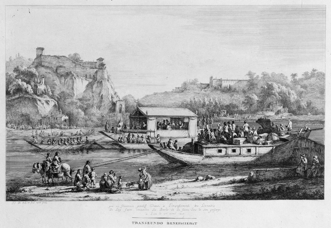 सीन पर नाव यात्रा, 1803। द्वारा जीन जैक्स बोइसियू डी