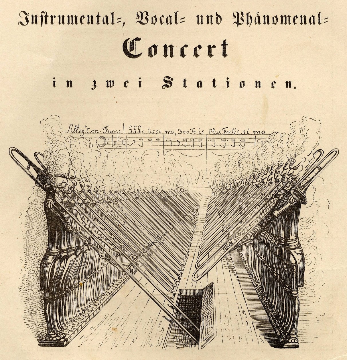 इंस्ट्रुमेंटल वोकल और फेनोमेनल कॉन्सर्ट, 1844 द्वारा जीन-जैक्स ग्रैंडविले