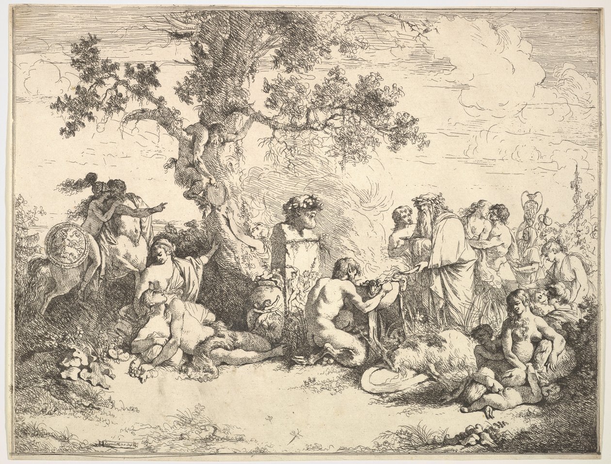 पान के लिए बलिदान, 1762-63। द्वारा जीन जैक्स लैग्रेनी