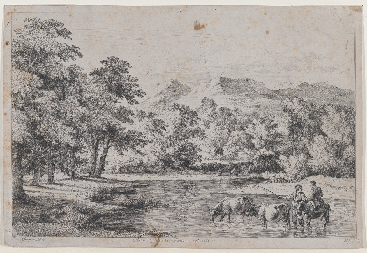 फ़ौक्विएरेस के बाद लैंडस्केप, 1772। द्वारा जीन जैक्स डी बोइसियू