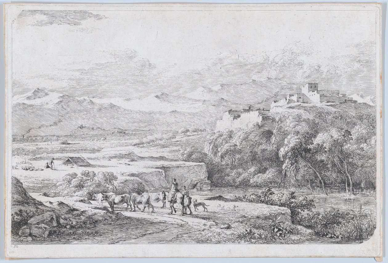 वैन डेर कैबेल के बाद लैंडस्केप, सीए 1773। द्वारा जीन जैक्स डी बोइसियू