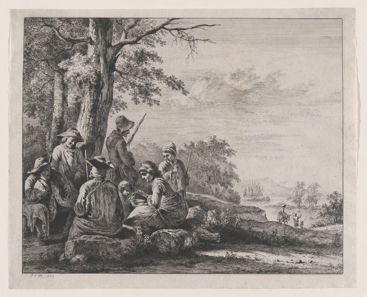 किसान आराम कर रहे हैं, 1803। द्वारा जीन जैक्स डी बोइसियू