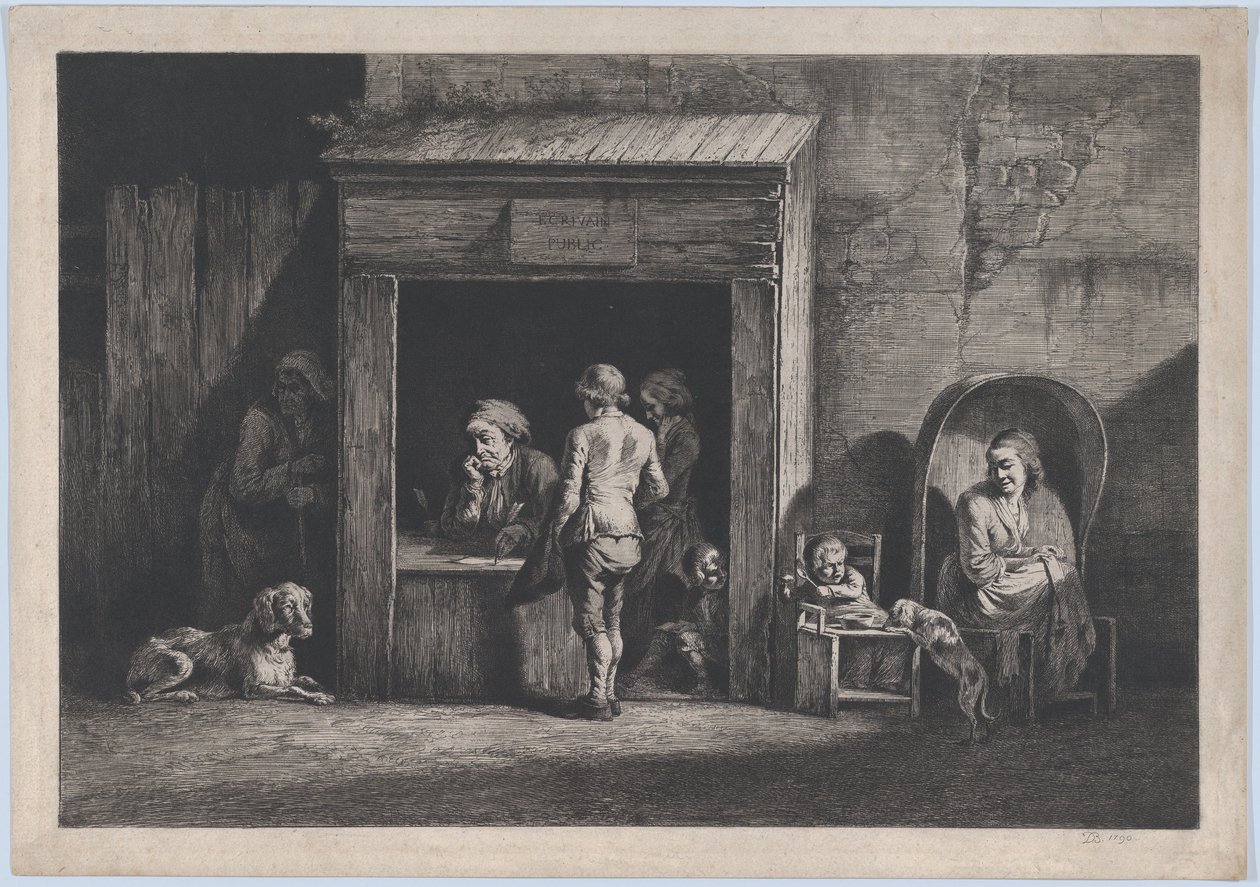 सार्वजनिक लेखक, 1790। द्वारा जीन जैक्स डी बोइसियू