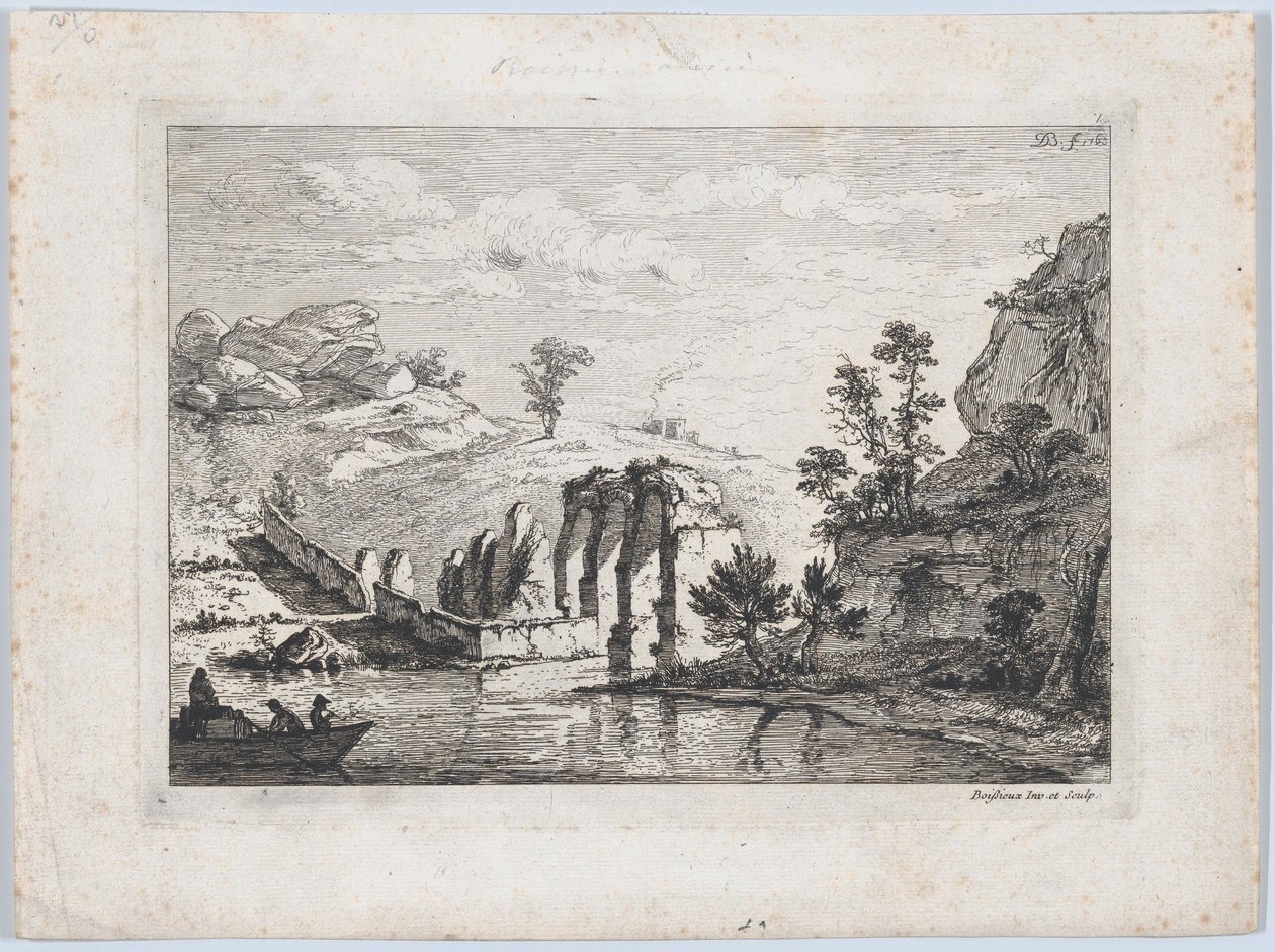 एक एक्वाडक्ट के खंडहर, 1763। द्वारा जीन जैक्स डी बोइसियू