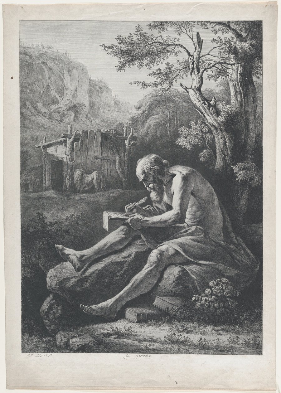 सेंट जेरोम, 1797। द्वारा जीन जैक्स डी बोइसियू