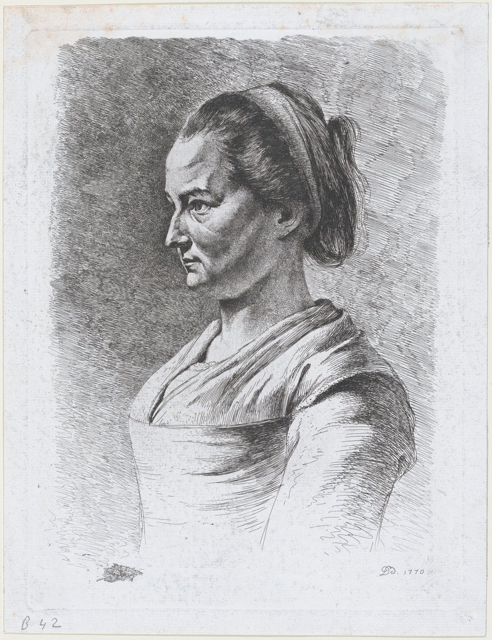 बच्चों की नर्स जोसेफिन, 1770। द्वारा जीन जैक्स डी बोइसियू