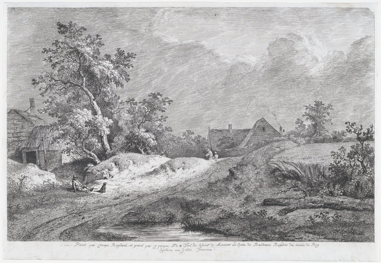 गेहूं का खेत, 1772। द्वारा जीन जैक्स डी बोइसियू