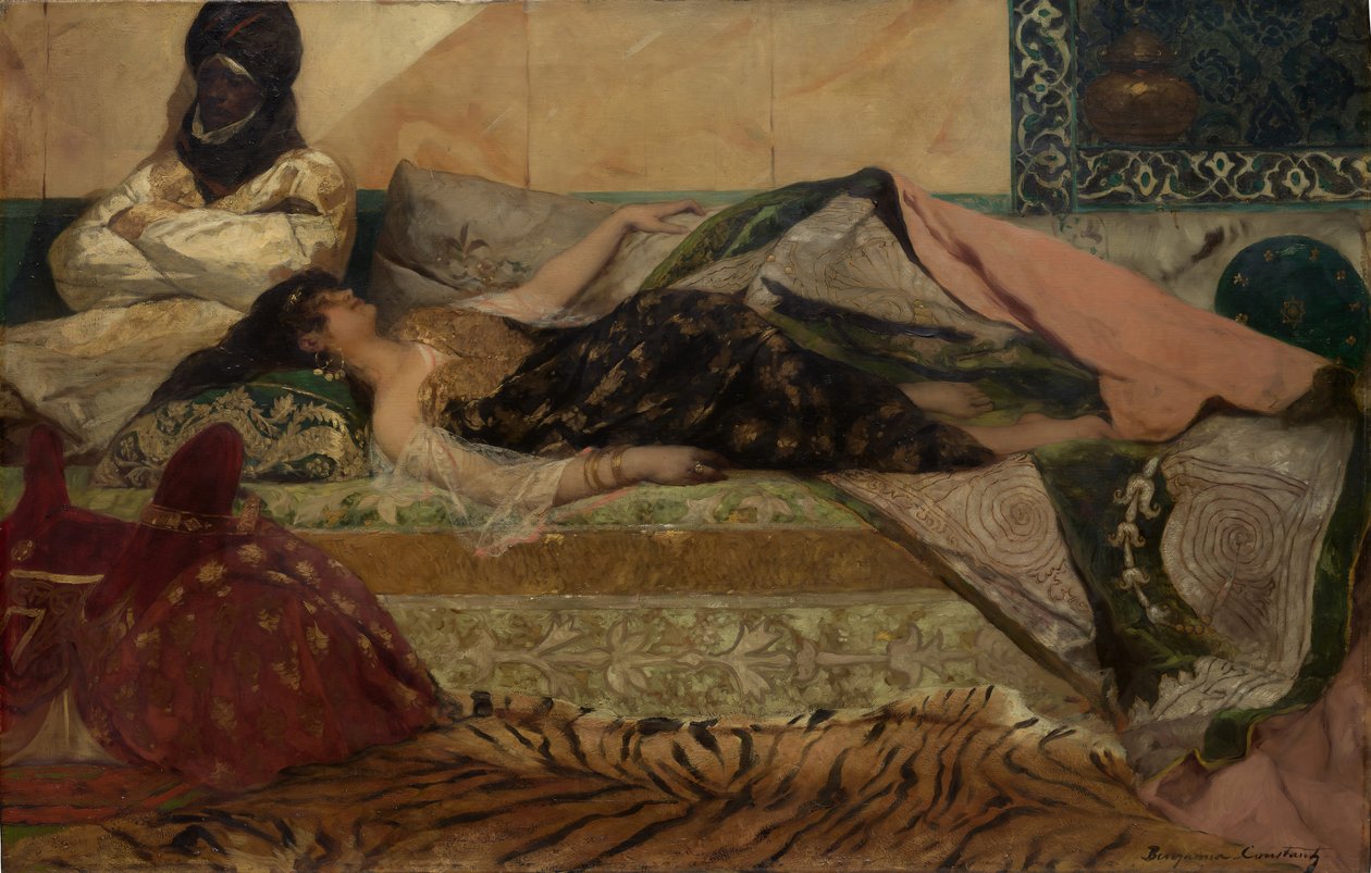 Odalisque। द्वारा जीन जोसेफ बेंजामिन कॉन्स्टेंट