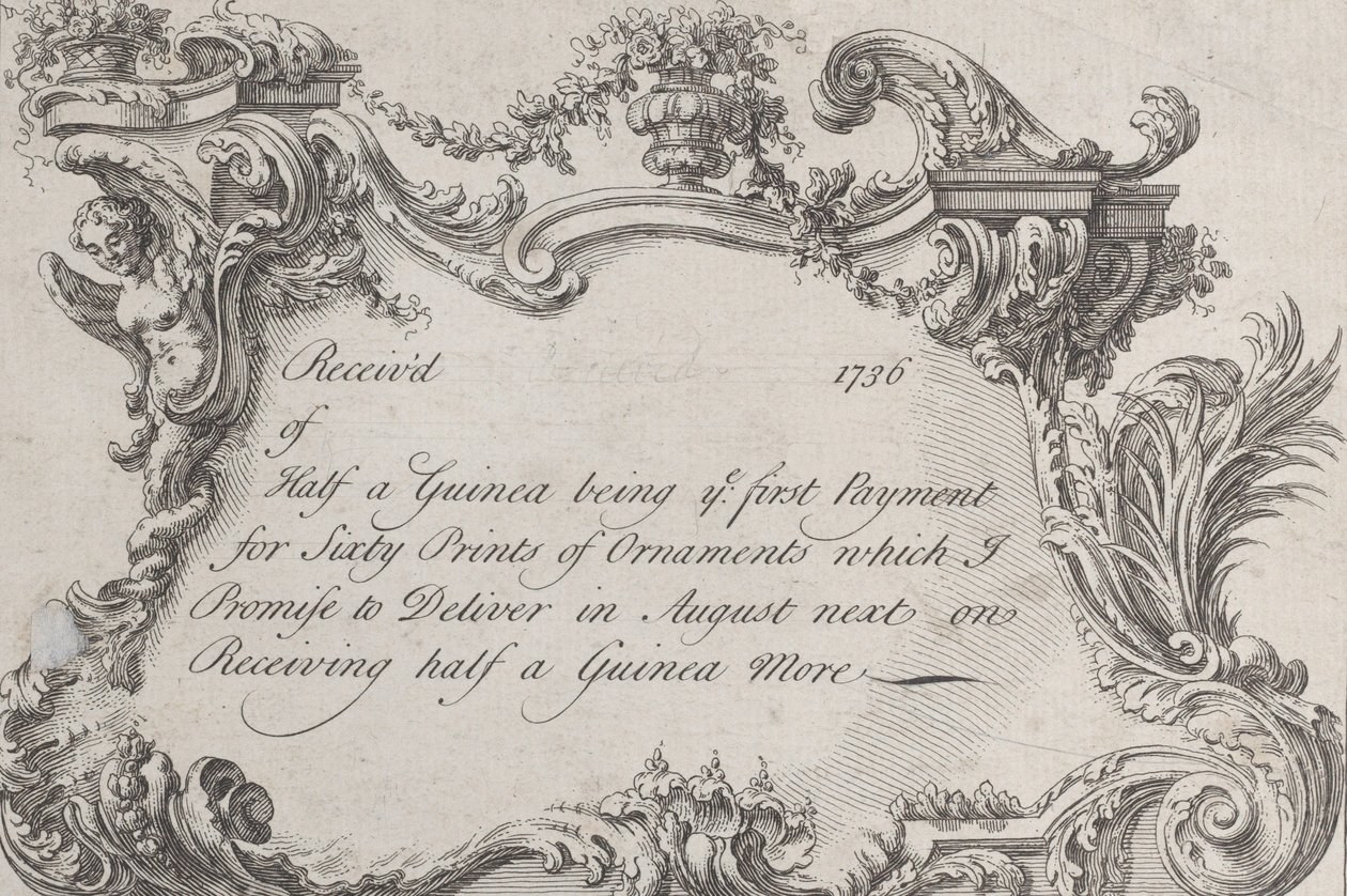 फ्रेज़र, आर्मी प्रिंटर, स्टेशनर और बुकबाइंडर के लिए ट्रेड कार्ड, 1736। द्वारा जीन ला रोकुए