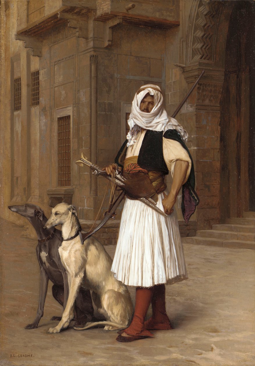 एनाउट विथ टू व्हिपेट डॉग्स, 1867 द्वारा जीन लियोन गेरोम