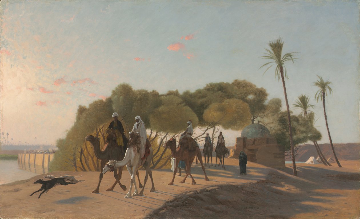ओएसिस को छोड़कर, 1880 के दशक। द्वारा जीन लियोन गेरोम
