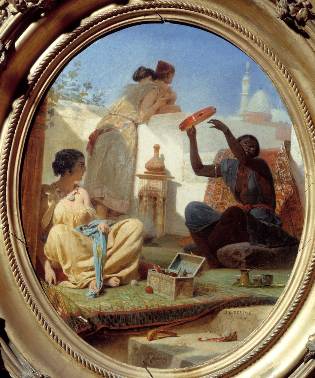 छत पर। जीन लियोन गेरोम की पेंटिंग (1824-1904) द्वारा जीन लियोन गेरोम