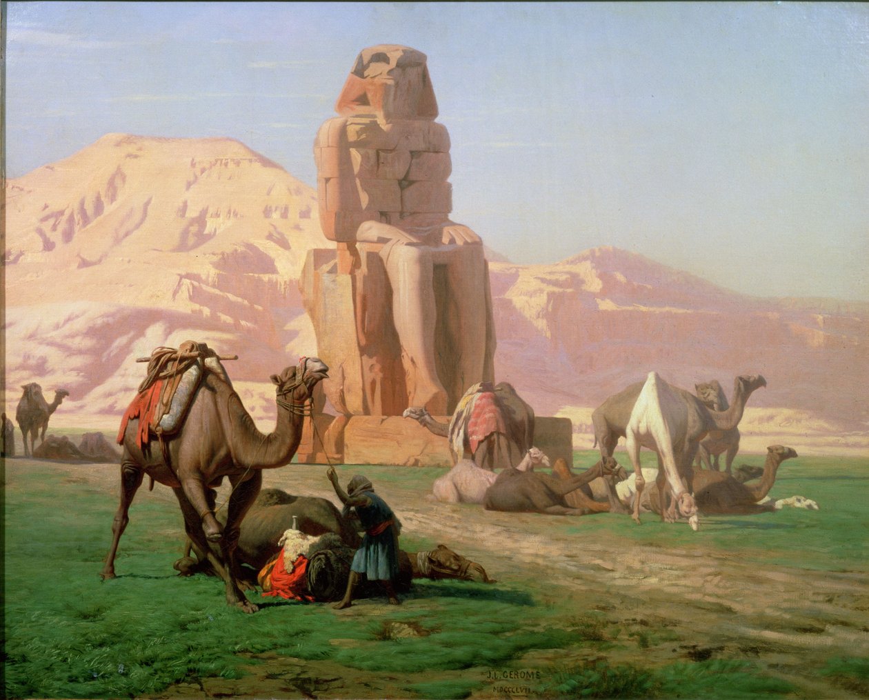 द कोलोसस ऑफ़ मेमन, 1857 द्वारा जीन लियोन गेरोम