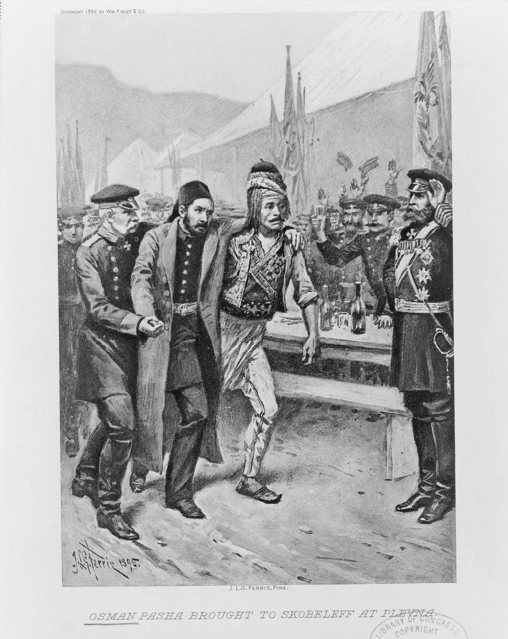 उस्मान पाशा, स्लेवलेव को पलेवना में लाया गया, c। 1895 द्वारा जीन लियोन गेरोम फेरिस