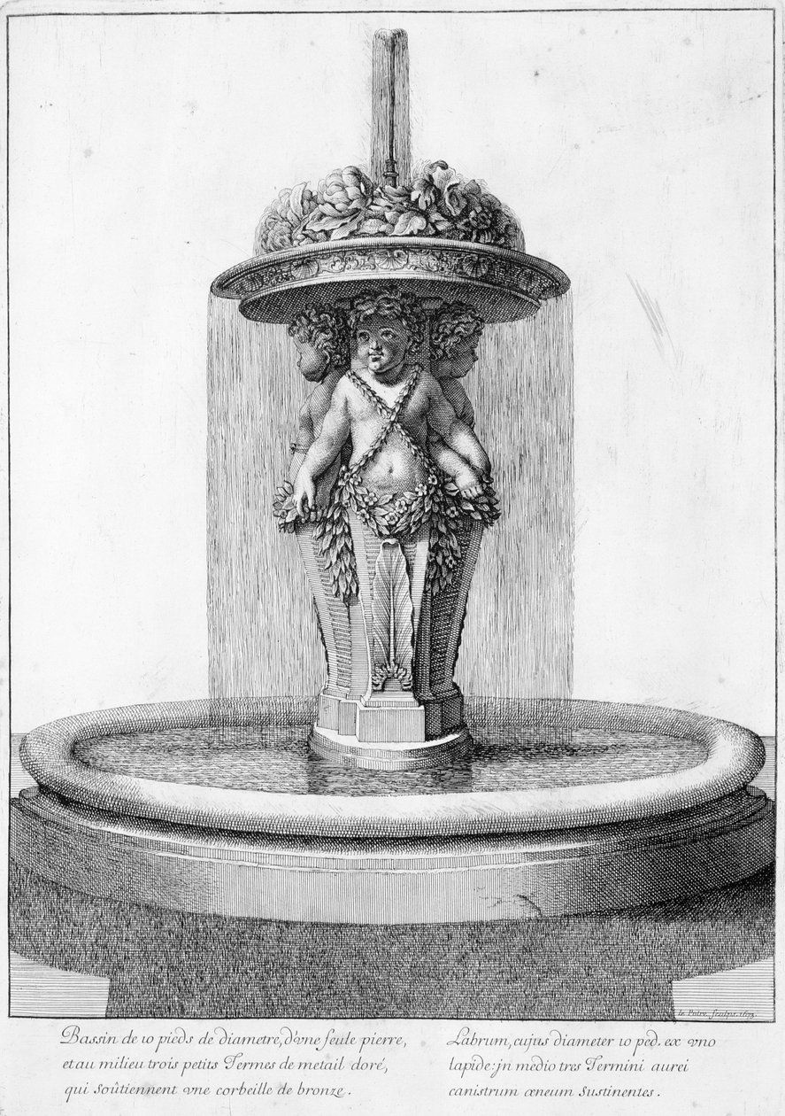 एक फाउंटेन के लिए डिजाइन, 1673 द्वारा जीन लेपौत्रे