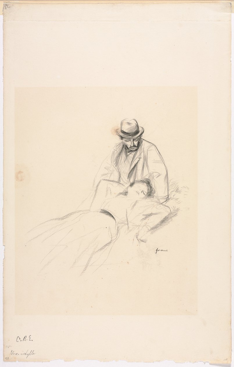 एक Idyll, चौथी तिमाही 1800s या पहली तीसरी 1900s। द्वारा जीन लुइस फोरैन