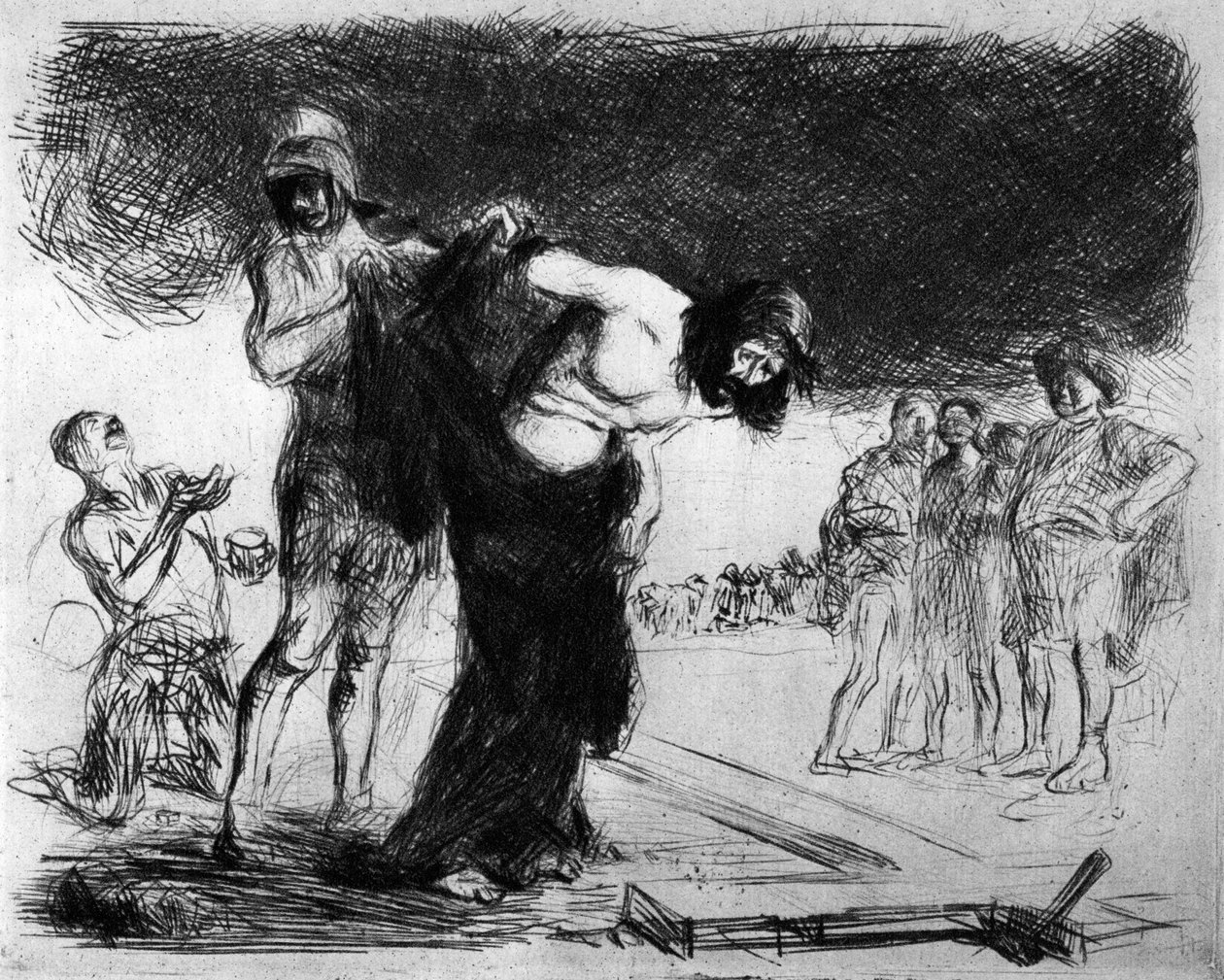 क्राइस्ट स्ट्रिप्ड ऑफ हिज़ क्लोथ्स, 1925। द्वारा जीन लुइस फोरैन