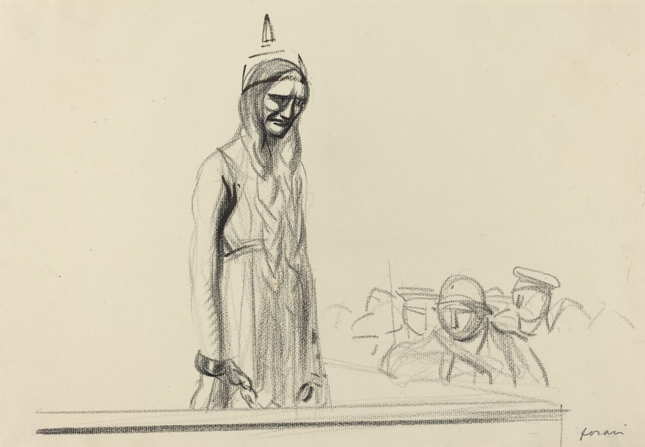 जजों के सामने जर्मेनिया, सी. 19141919. द्वारा जीन लुइस फोरैन