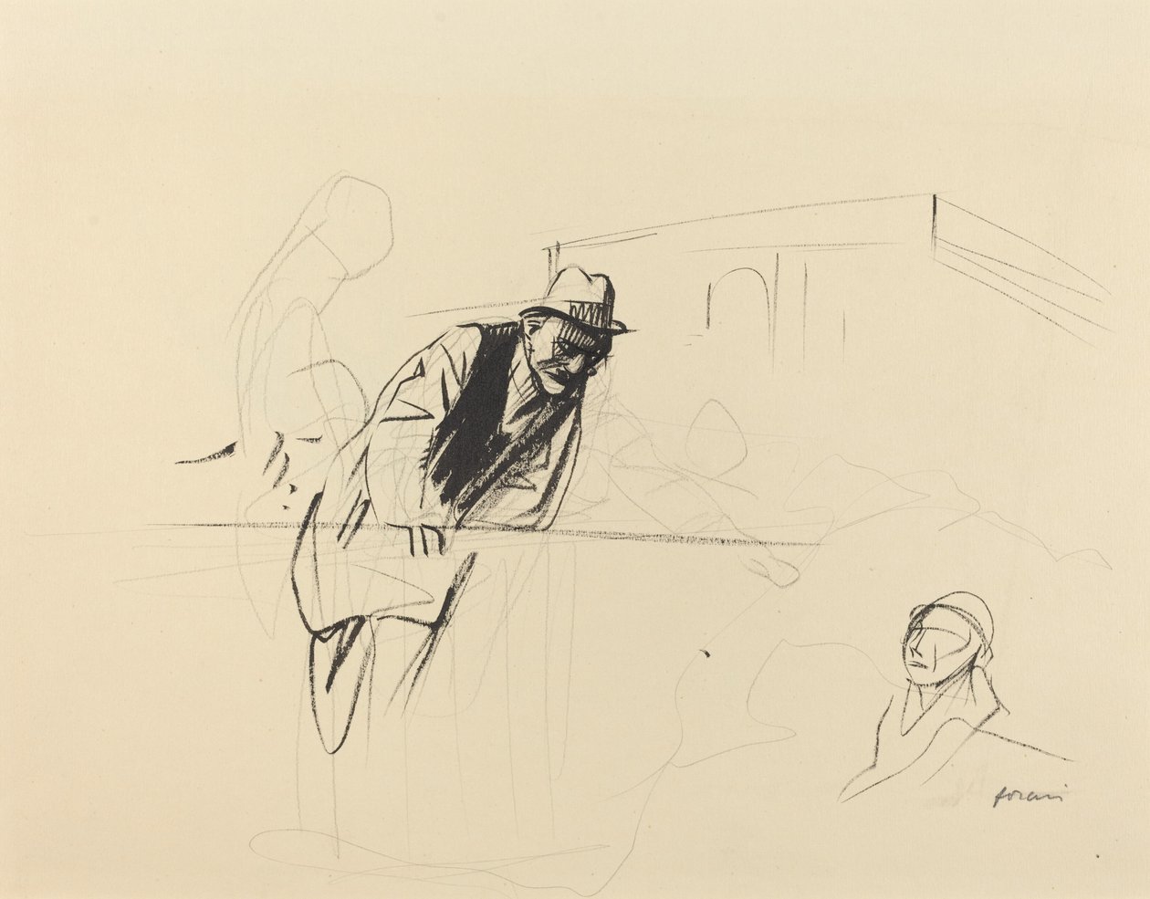 ट्रायोन पैलेस, वर्साय में वार्ता, c. 1919. द्वारा जीन लुइस फोरैन