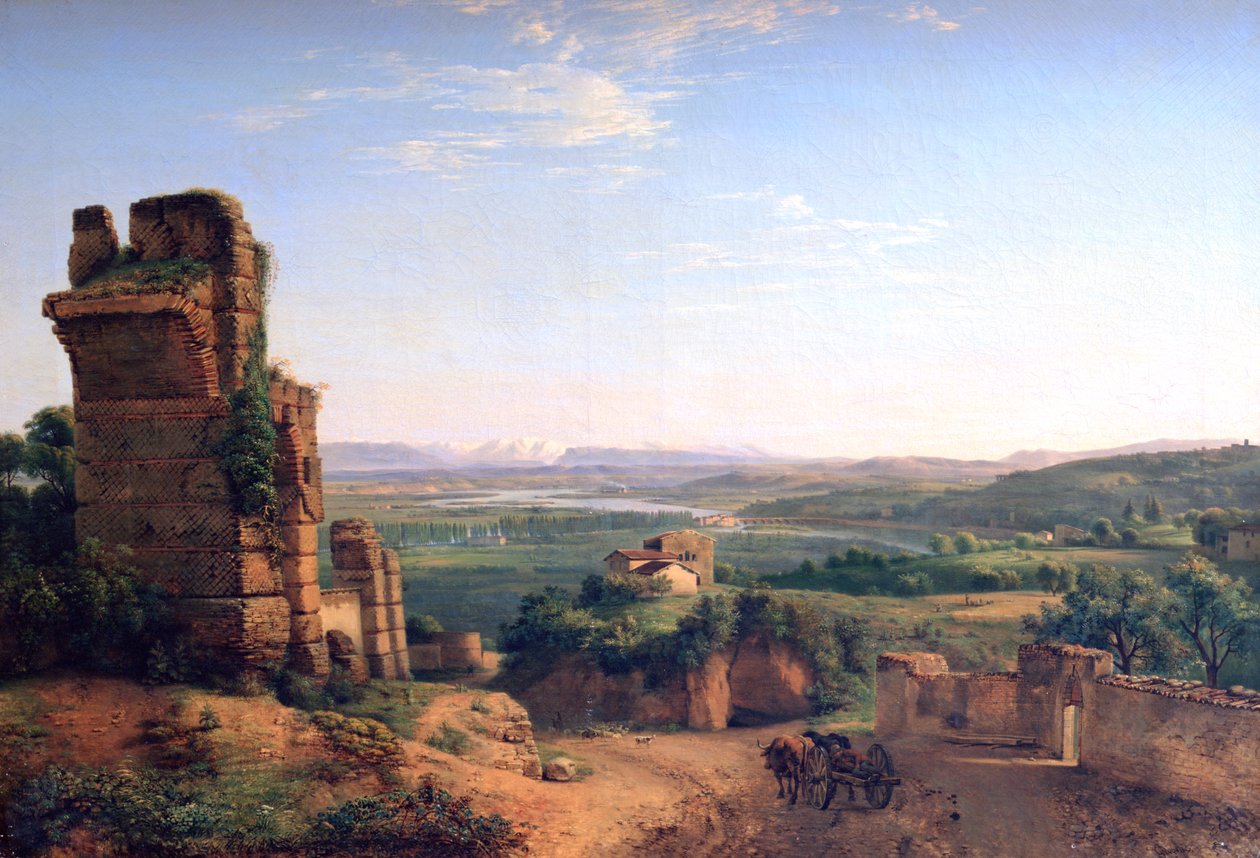 सेंट बस की ढलान पर रोमन एक्वाडक्ट्स देखे गए, c1790-1853 द्वारा जीन मिशेल ग्रोबेन