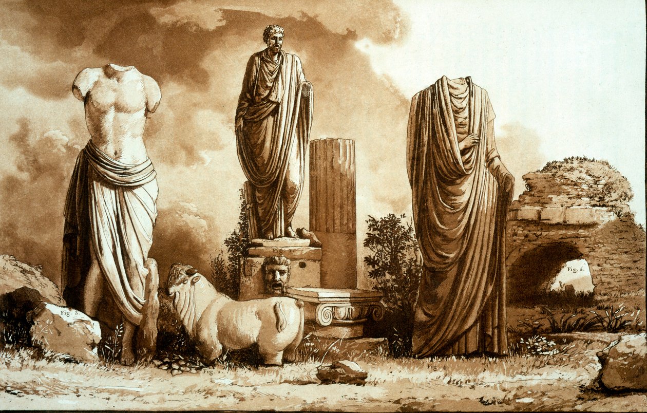 विभिन्न देशों के ग्रीक und Roman मूर्तियों के उदाहरण द्वारा जीन पियरे हौएल