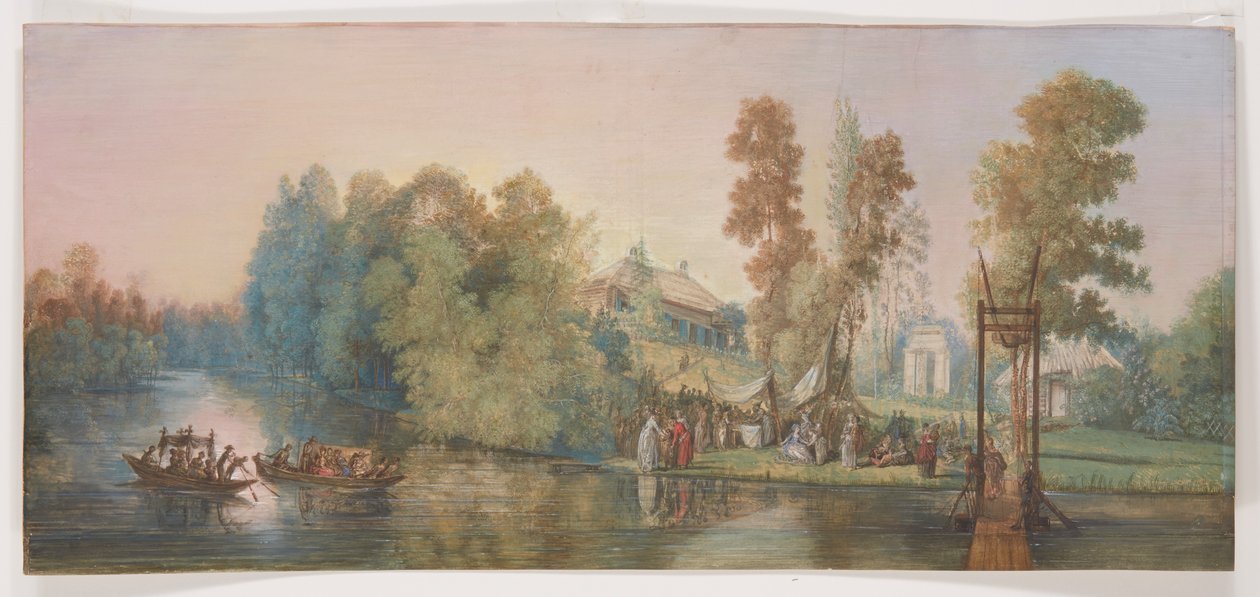 वीर दृश्य: एक झील पर पिकनिक, 1787 द्वारा जीन पियरे नॉर्ब्लिन