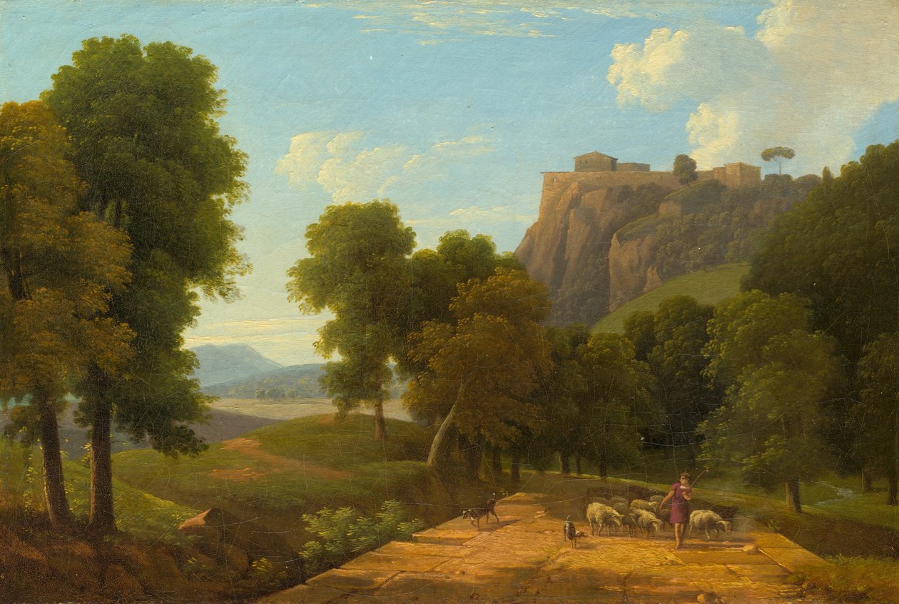 अपने झुंड के साथ चरवाहा, सी। 1820. द्वारा जीन विक्टर बर्टिन