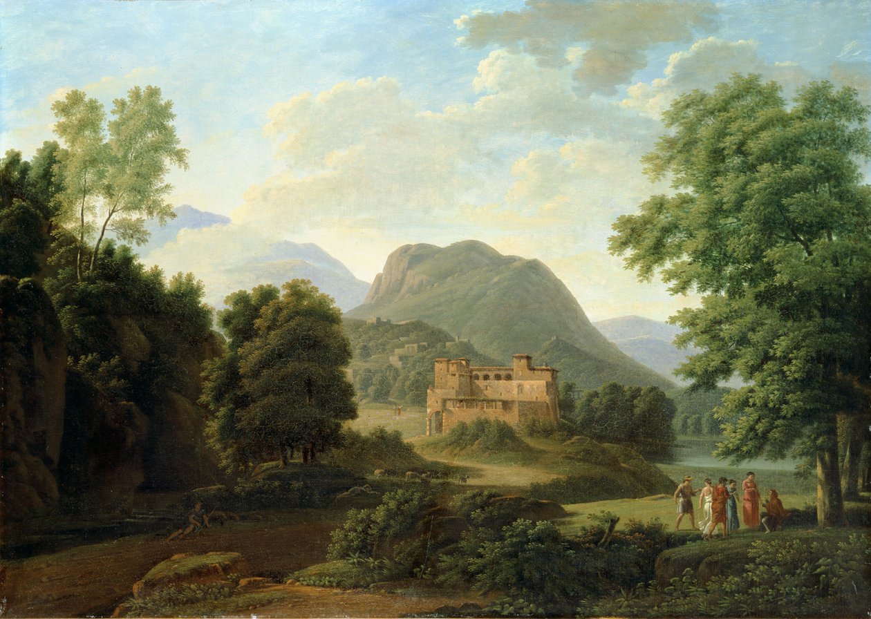 टस्कन लैंडस्केप, 1827 द्वारा जीन विक्टर बर्टिन