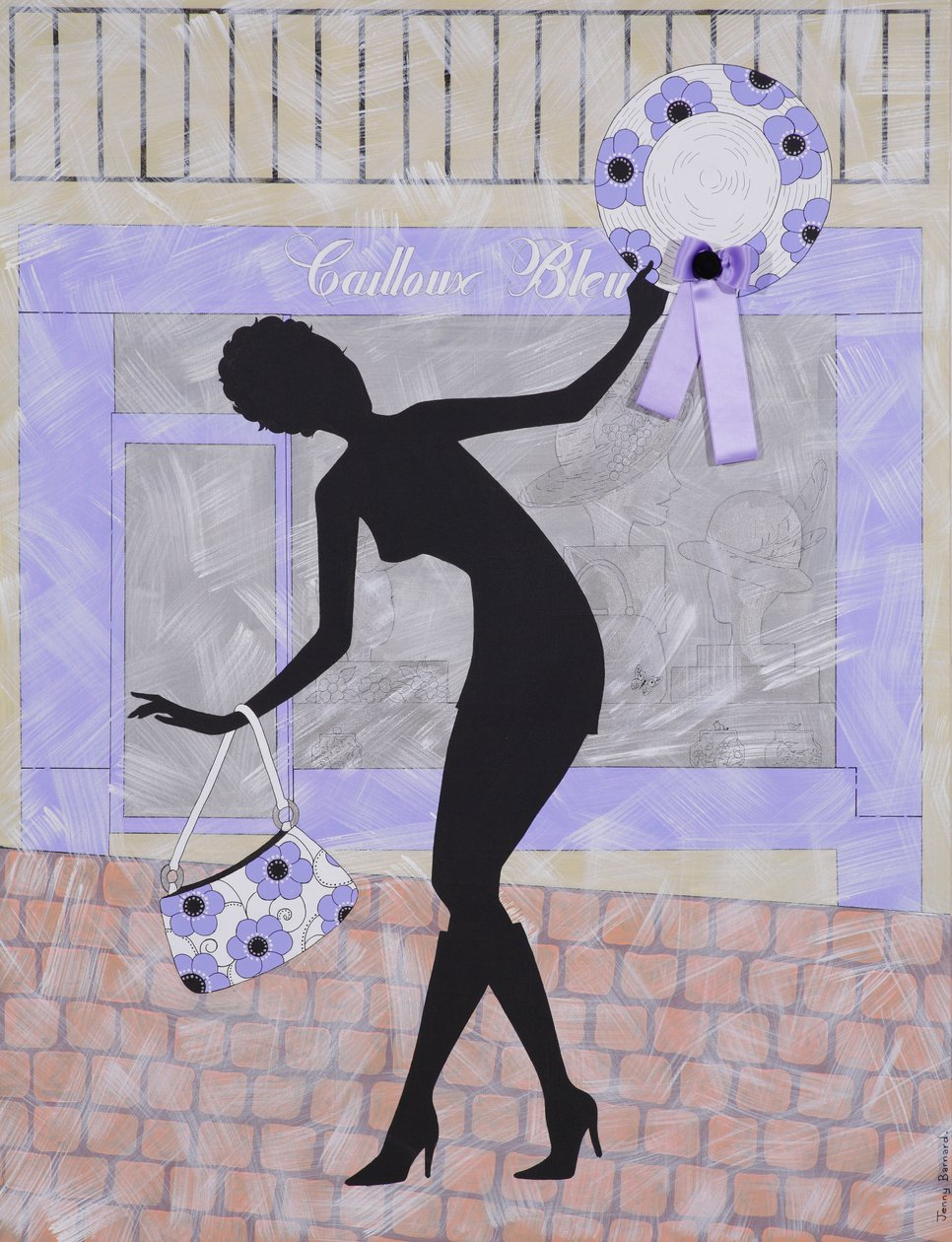 Cailloux Bleu, 2009 (कैनवास पर एक्रिलिक) द्वारा जेनी बरनार्ड