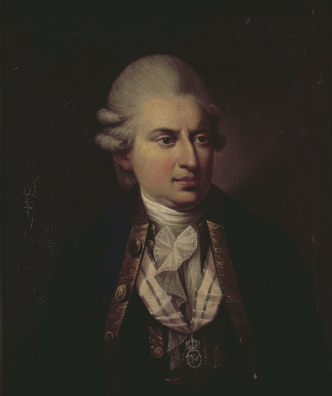 काउंट जोहान फ्रेडरिक स्ट्रुएन्सी (1737-1772) का पोर्ट्रेट (कैनवास पर तेल) द्वारा जेन्स जुएल