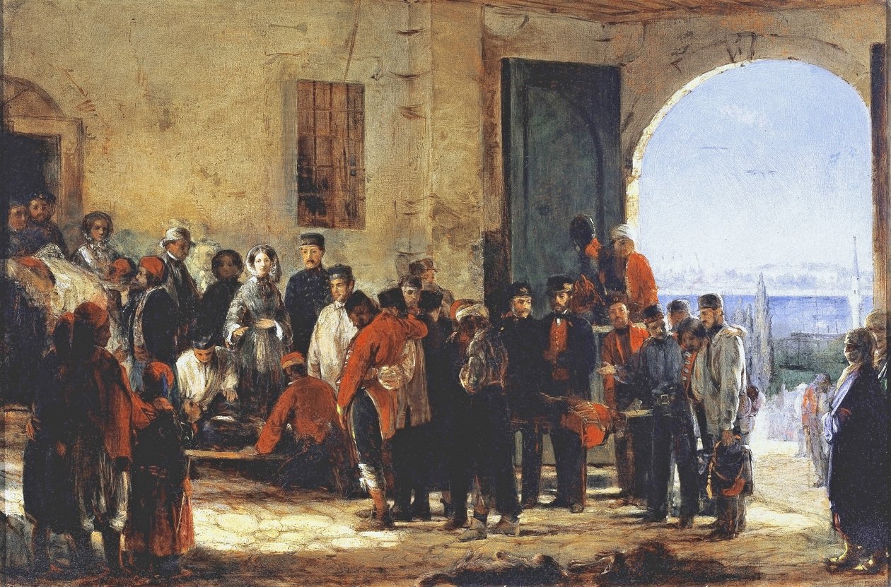 क्रीमियन युद्ध: 1856 में तुर्की में स्कूटरी के अस्पताल में नर्स फ्लोरेंस नाइटिंगेल द्वारा जेरी बैरेट