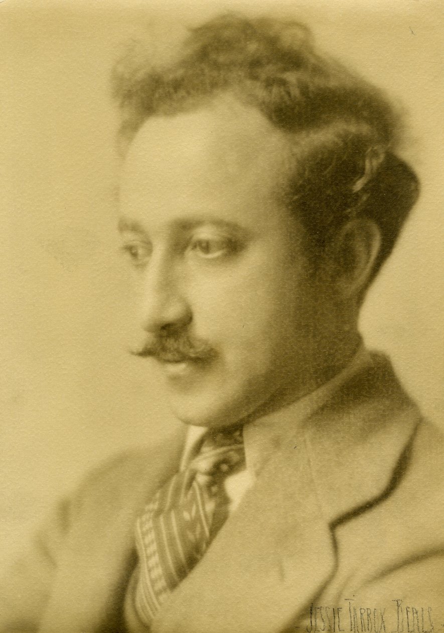 जोसेफ ऑसलैंडर, कवि, c.1925-27 (जिलेटिन सिल्वर फोटो) द्वारा जेसी टार्बो बील्स