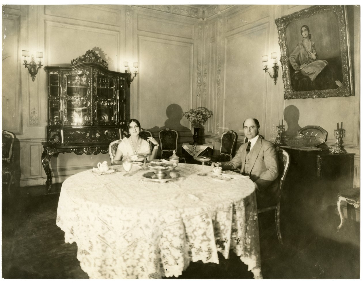 माइकल फोकिन और फ़ोकिना उनकी पत्नी, c.1926-36 (जिलेटिन सिल्वर फोटो) द्वारा जेसी टार्बो बील्स