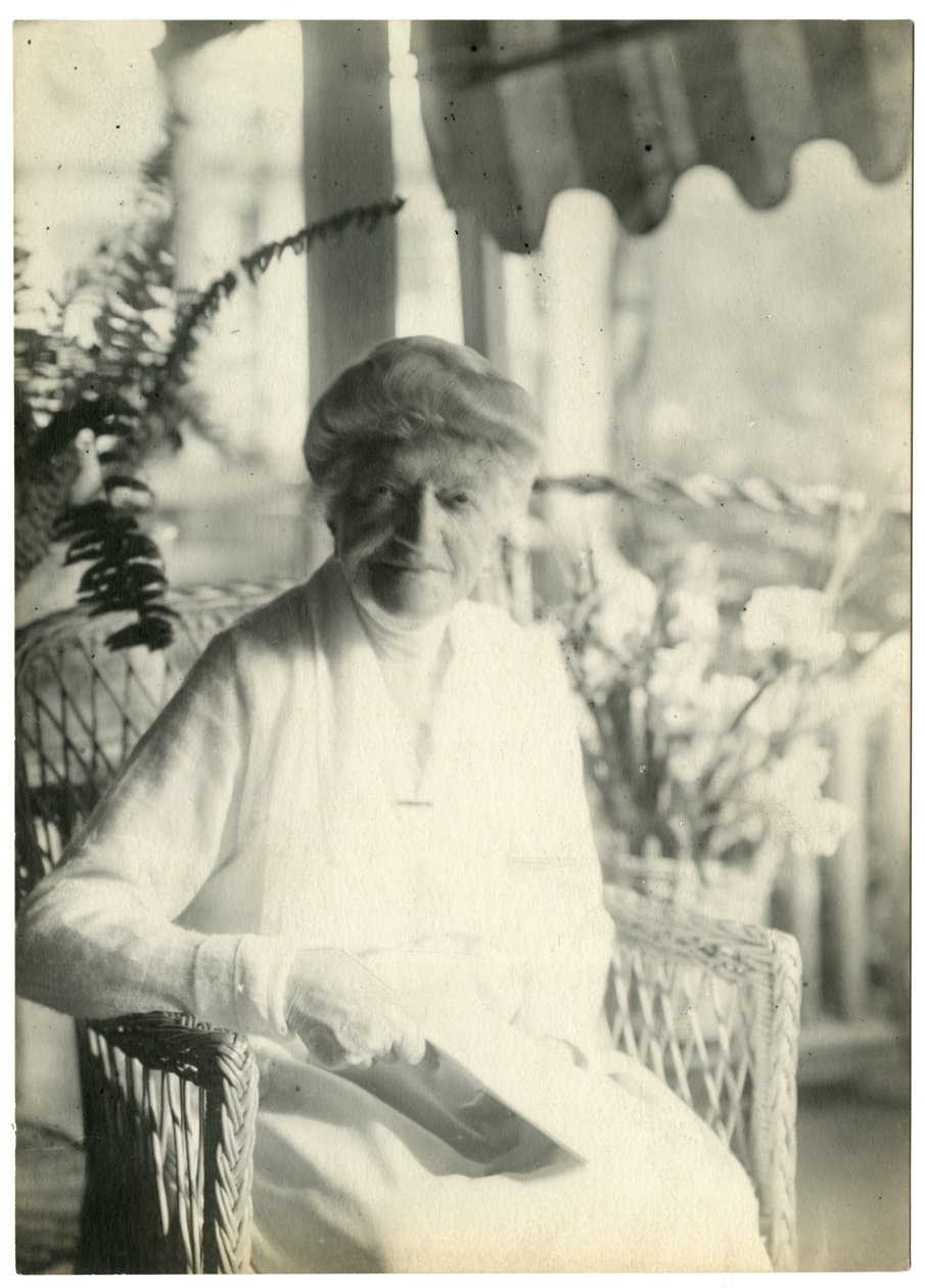 विलियम्सबर्ग मैसाचुसेट्स की श्रीमती एलडी जेम्स, मार्शल फील्ड की बहन, c.1905-28 (जिलेटिन सिल्वर फोटो) द्वारा जेसी टार्बो बील्स