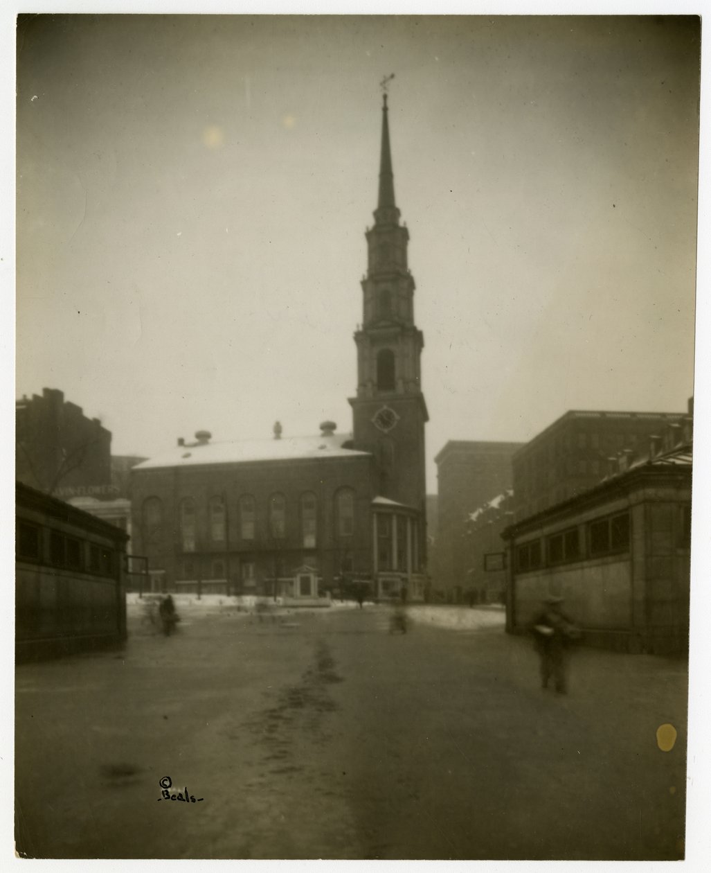पार्क सेंट चर्च, बोस्टन, मास, यूएसए, c.1902-10 (जिलेटिन सिल्वर फोटो) द्वारा जेसी टार्बो बील्स