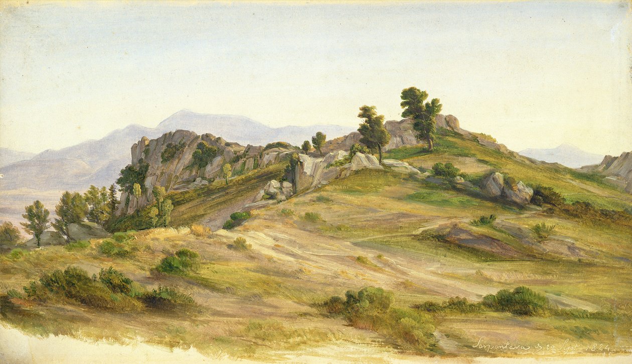 ओलेवानो में सर्पारा, 1824 (कार्ड पर चढ़ा कागज पर तेल) द्वारा जोआचिम फेबर