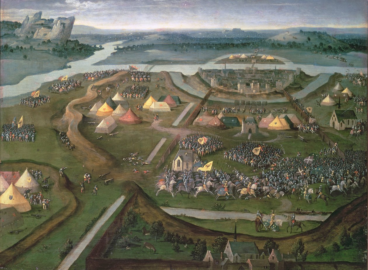 1525 में पाविया की लड़ाई, c.1530 (पैनल) द्वारा जोआचिम पैटेनियर