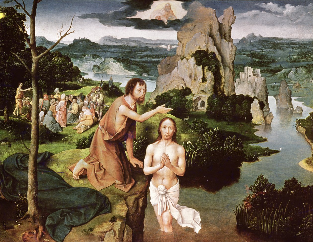 मसीह का बपतिस्मा, c.1515 द्वारा जोआचिम पातिनिर