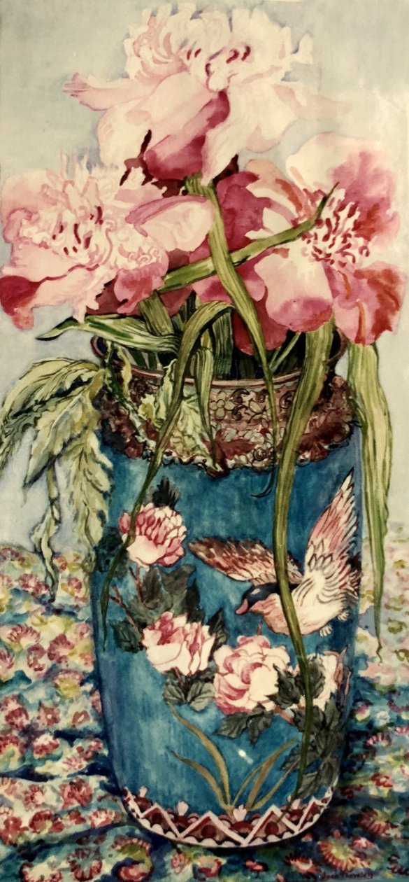 एक जेलिसन फूल में Peonies, द्वारा जोन थेवेसी