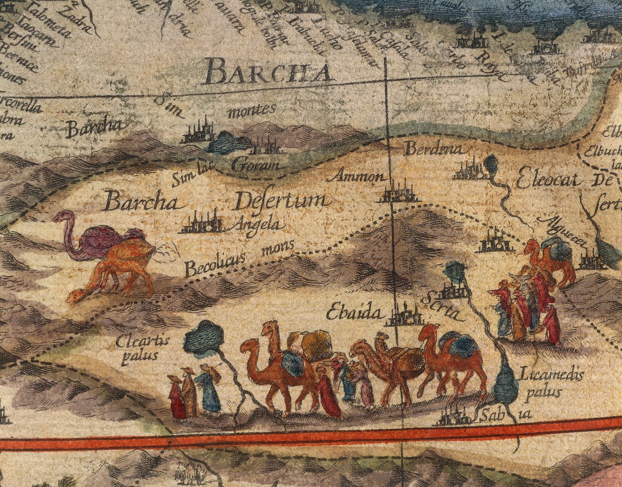 1686 में जोआन ब्लेयू द्वारा अफ्रीका का नक्शा, विवरण द्वारा जोन ब्लाउ