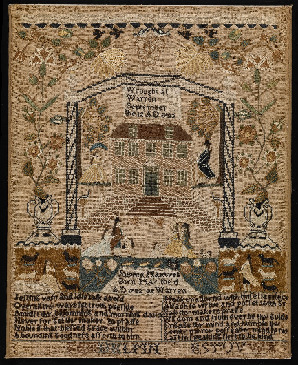 सांपला, 1793 (लिनन पर रेशम) द्वारा जोआना मैक्सवेल